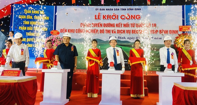 Bình Định: Khởi công tuyến QL 19 kết nối KCN Becamex VSIP Bình Định