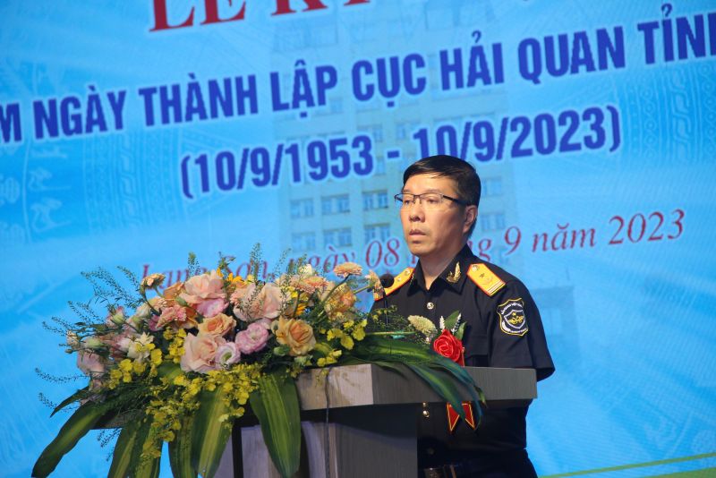 Phó Tổng Cục trưởng Tổng Cục Hải quan Việt Nam Lưu Mạnh Tưởng phát biểu chỉ đạo