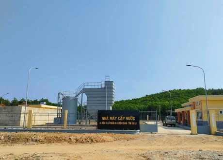 Nhà máy cấp nước sinh hoạt xã Đông và Nghĩa An (huyện Kbang). Ảnh: Nguyễn Diệp
