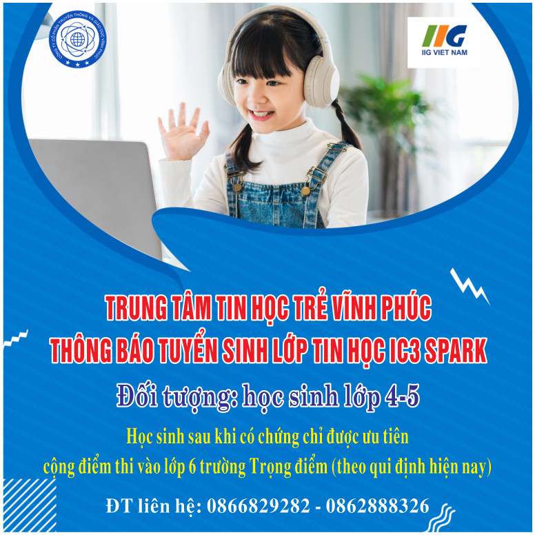 Trung t&acirc;m tin học Trẻ Vĩnh Ph&uacute;c l&agrave; Trung t&acirc;m tin học tư nh&acirc;n đầu ti&ecirc;n tại Vĩnh Ph&uacute;c