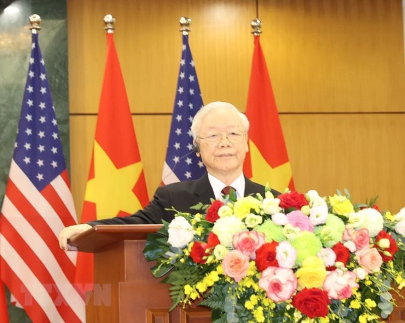 Tổng Bí thư Nguyễn Phú Trọng phát biểu tại cuộc họp báo chung