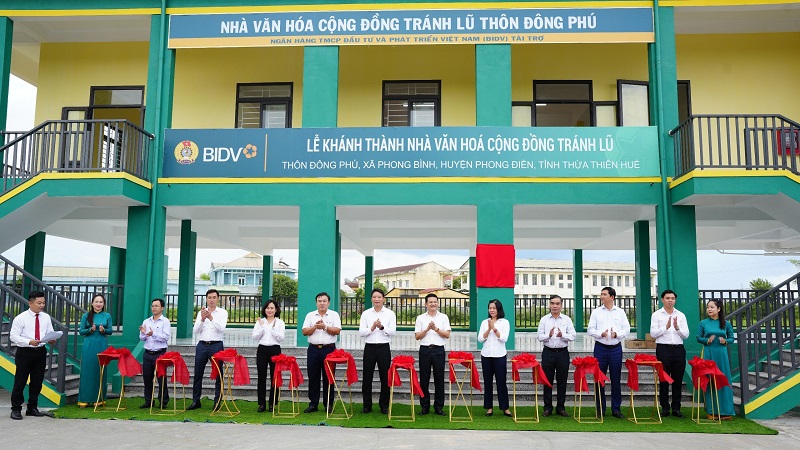 BIDV khánh thành Nhà văn hóa cộng đồng tránh lũ tại Thừa Thiên Huế
