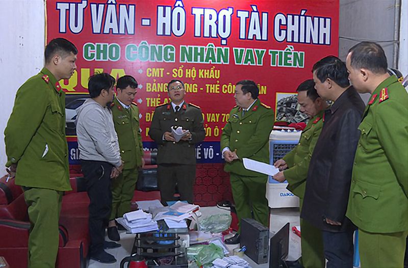 Công an tỉnh Bắc Ninh triệt phá ổ nhóm tội phạm hoạt động tín dụng đen với vỏ bọc là Công ty TNHH Đai an.