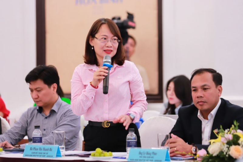 Bà Phan Thị Thanh Hà – Quyền Giám đốc Trung tâm thẻ Agribank chia sẻ về lợi ích vượt trội của thẻ tín dụng nội địa Lộc Việt Agribank