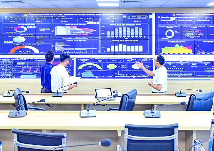 Trung tâm giám sát, điều hành thông minh IOC tỉnh Thanh Hóa.