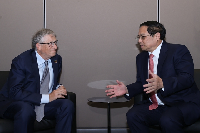 Bill Gates cho biết, Việt Nam rất quan trọng trong chính sách phát triển của Microsoft và các quỹ. Ông sẽ có thông điệp nhân dịp Việt Nam khai trương cơ sở mới của Trung tâm Đổi mới sáng tạo quốc gia - Ảnh: VGP/Nhật Bắc