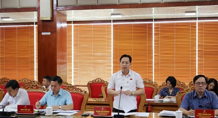 Phó Bí thư Thường trực Tỉnh ủy Lạng Sơn Hoàng Văn Nghiệm, Trưởng Đoàn giám sát phát biểu kết luận