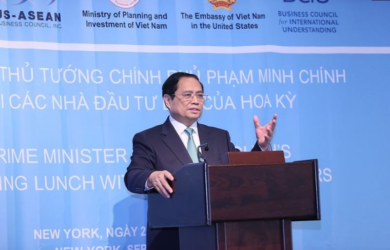 Thủ tướng Phạm Minh Chính trao đổi với các doanh nghiệp Hoa Kỳ