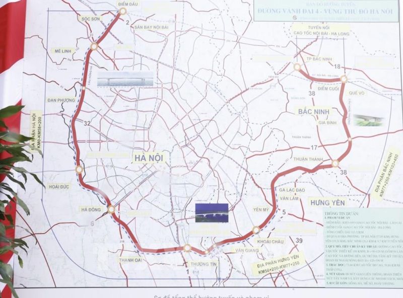 Sơ đồ dự &aacute;n đường V&agrave;nh đai 4 - V&ugrave;ng thủ đ&ocirc; H&agrave; Nội