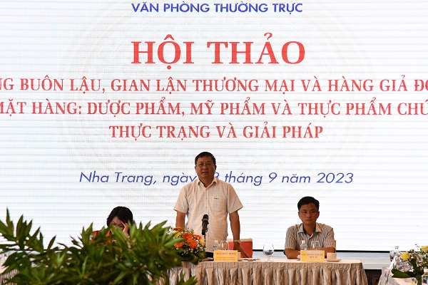 Ông Trần Đức Đông, Phó Chánh văn phòng Thường trục- Văn phòng Ban chỉ đạo 389 Quốc gia điều hành hội thảo