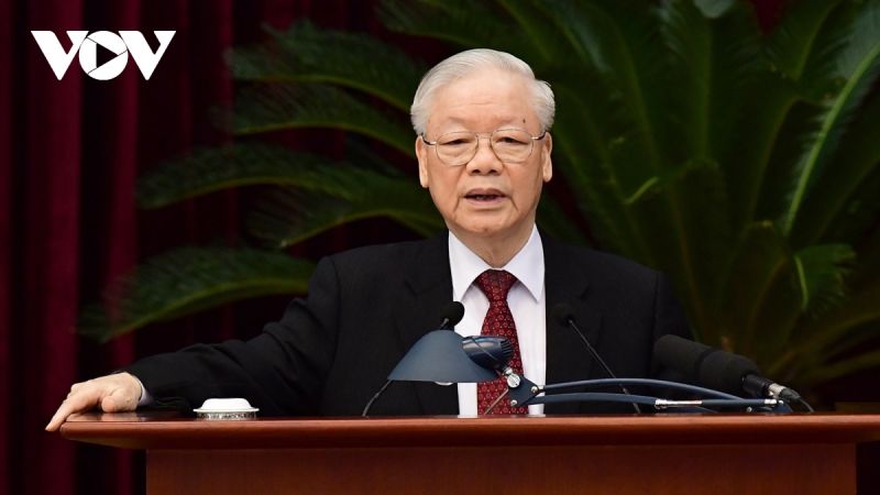 Tổng Bí thư Nguyễn Phú Trọng chủ trì Hội nghị lần thứ 8 Ban chấp hành Trung ương Đảng khoá XIII.