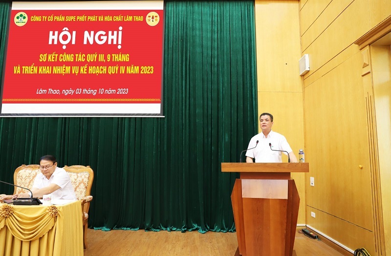 ông Phạm Thanh Tùng, Bí thư Đảng uỷ, Tổng Giám đốc đã phát biểu