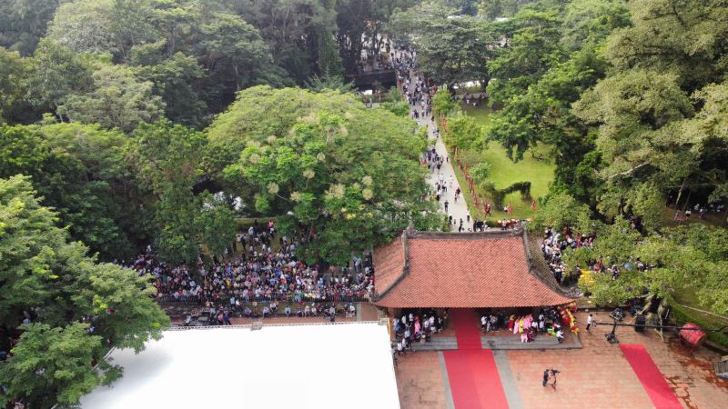 Toàn cảnh lễ hội Lam Kinh nhìn từ trên cao