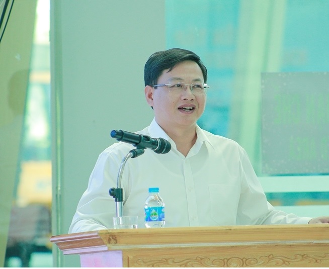 Phó Chủ tịch UBND tỉnh Mai Xuân Liêm phát biểu tại buổi diễn tập