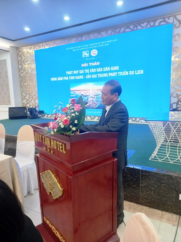 Nhà nghiên cứu Nguyễn Thế- Chủ tịch Hội Văn nghệ Dân gian Thừa Thiên Huế