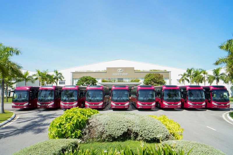 Sản phẩm xe bus THACO xuất khẩu