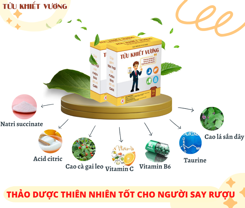 Tửu Khiết Vương- Muốn uống kh&ocirc;ng say, l&agrave;m ngay hai g&oacute;i