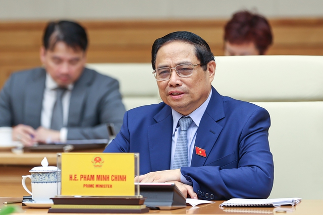 Thủ tướng khẳng định, Việt Nam luôn trân trọng, lắng nghe và đề nghị các tổ chức LHQ tại Việt Nam tiếp tục tư vấn chính sách, hỗ trợ hoàn thiện thể chế... - Ảnh: VGP/Nhật Bắc