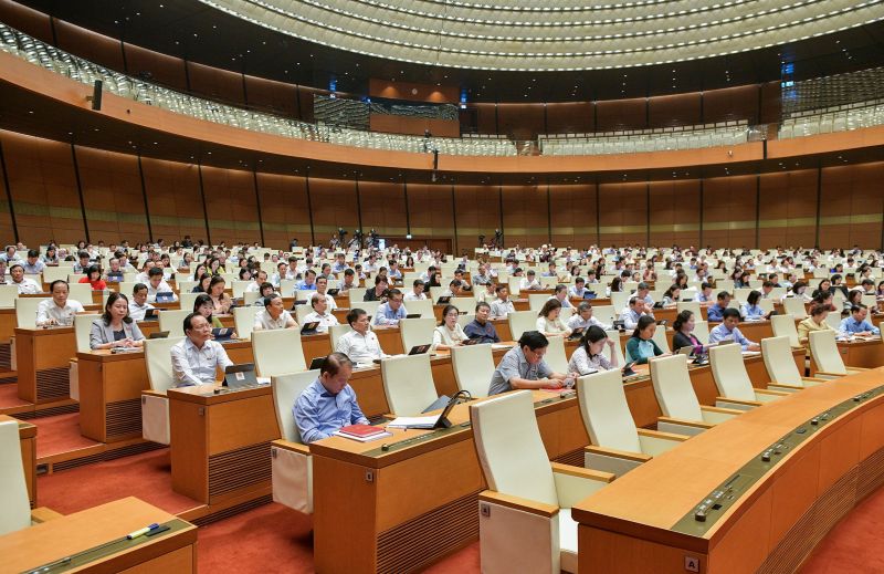 Các Đại biểu Quốc hội tại Kỳ họp thứ 6, Quốc hội khóa XV. Ảnh quochoi.vn.
