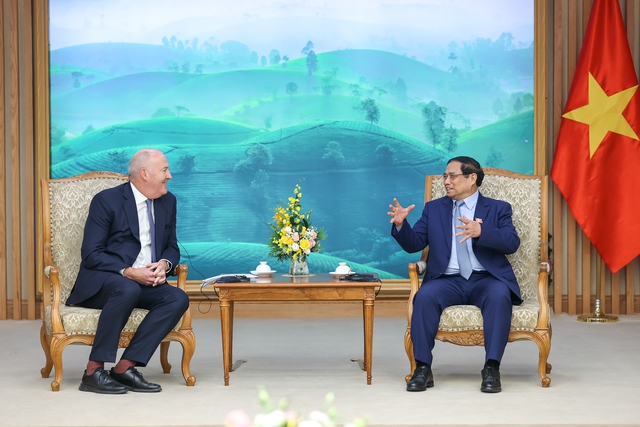 Thủ tướng Phạm Minh Chính hoan nghênh Tập đoàn John Swire&Sons đã liên tiếp mở rộng hoạt động đầu tư, kinh doanh tại Việt Nam trong nhiều lĩnh vực quan trọng - Ảnh: VGP/Nhật Bắc