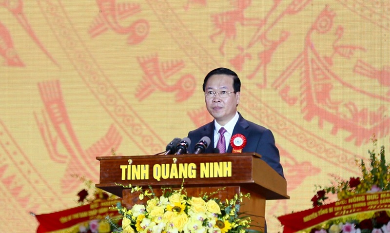 2 Ông Võ Văn Thưởng, Ủy viên Bộ Chính trị, Chủ tịch nước Cộng hòa XHCN Việt Nam, phát biểu tại buổi lễ