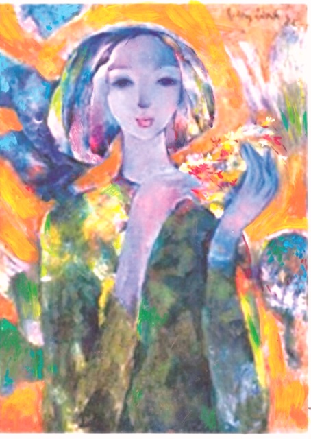 Sớm mai tháng giêng - Tranh sơn dầu của Hoàng Đặng Sớm mai tháng giêng - Tranh sơn dầu của Hoàng Đặng