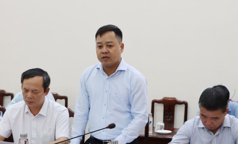 Trương Ban Quản lý khu vực phát triển đô thị Bắc Ninh Nguyễn Nhân Cường phát biểu tại hội nghị
