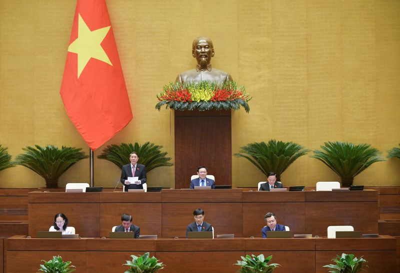 Phó Chủ tịch Quốc hội Nguyễn Đức Hải điều hành phiên họp. Ảnh quochoi.vn.