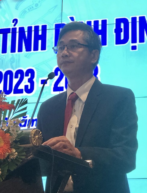 &Ocirc;ng Huỳnh Cao Nhất ph&aacute;t biểu tại Đại hội. Ảnh: V.H