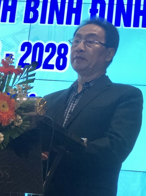 Ông Lã Quốc Khánh phát biểu tại Đại hội. Ảnh: V.H