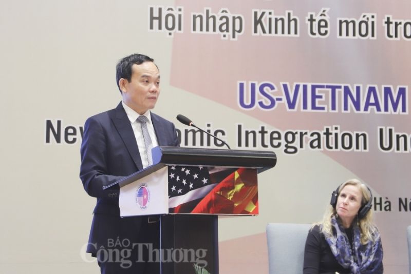 Phó Thủ tướng Chính phủ Trần Lưu Quang tham dự và phát biểu tại Hội nghị Thượng đỉnh Kinh doanh Việt Nam - Hoa Kỳ. Ảnh: Khánh An