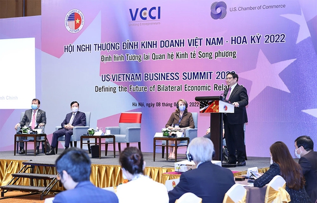 Thủ tướng Chính phủ Phạm Minh Chính phát biểu tại Hội nghị Thượng đỉnh Kinh doanh Việt Nam - Hoa Kỳ năm 2022