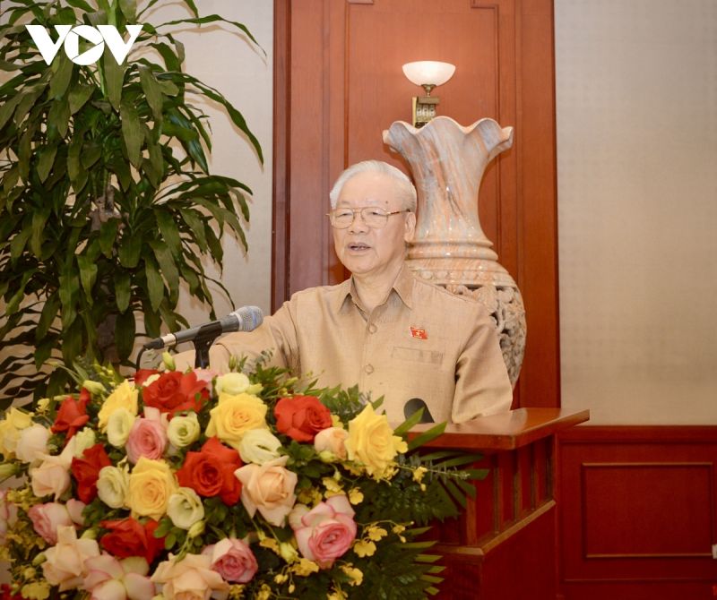 Tổng Bí thư Nguyễn Phú Trọng phát biểu tại cuộc gặp mặt
