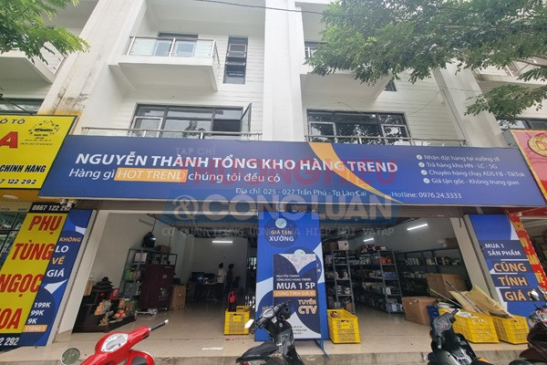 Cơ sở kinh doanh Nguyễn Thành tổng kho hàng trend địa chỉ 025-027 Trần Phú, P.Bắc Cường, TP. Lào Cai