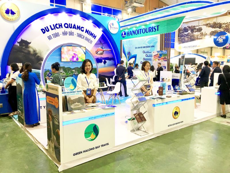 Gian trưng bày sản phẩm du lịch của Quảng Ninh tại Hội chợ Quốc tế du lịch Việt Nam 2020 “Chuyển đổi số để phát triển du lịch”.