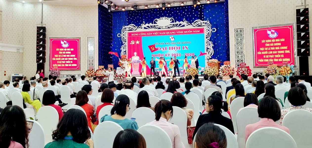 Toàn cảnh Đại hội Hội Nhà báo tỉnh Hải Dương lần thứ IX nhiệm kỳ 2023 – 2028