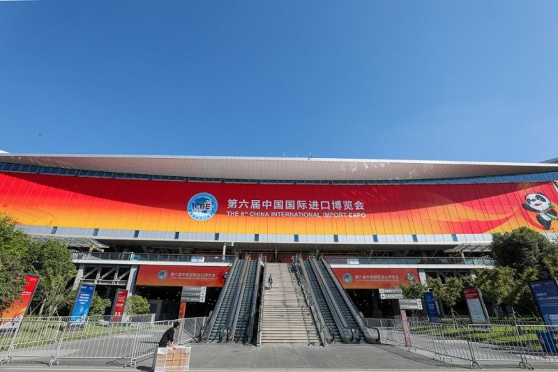 Trung tâm Hội nghị và triển lãm quốc gia ở Thượng Hải, Trung Quốc, nơi diễn ra Hội chợ Nhập khẩu quốc tế Trung Quốc (CIIE) lần thứ 6