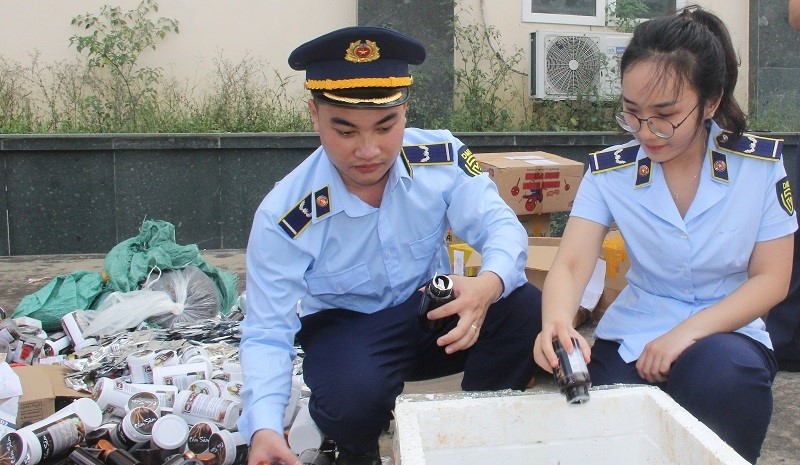 Lực lượng chức năng tỉnh Thanh Hóa đã tiến hành tiêu hủy tang vật
