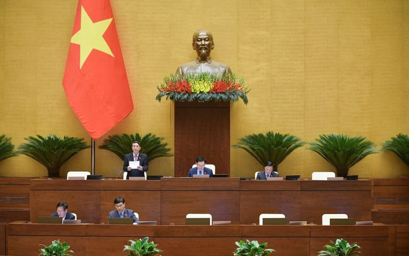 Phó Chủ tịch Quốc hội Nguyễn Đức Hải điều hành nội dung phiên họp. Ảnh quochoi.vn.