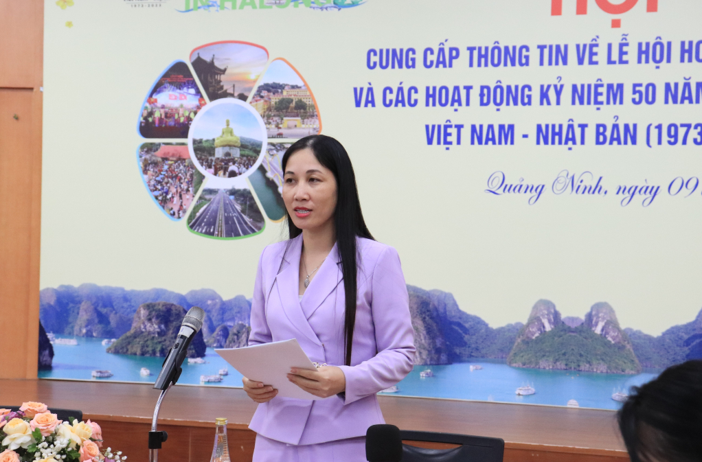 Lãnh đạo Sở Văn hóa và Thể thao cung cấp thông tin về công tác chuẩn bị Lễ hội Hokkaido tại Hạ Long năm 2023.