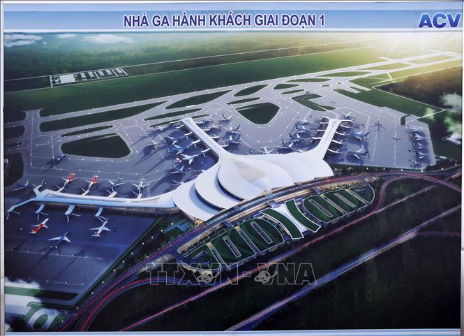 Phối cảnh dự án đầu tư xây dựng Cảng hàng không quốc tế Long Thành. Ảnh: Doãn Tấn/TTXVN