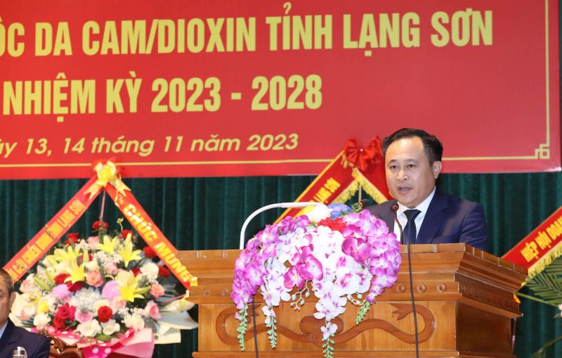 Phó Chủ tịch UBND tỉnh Lạng Sơn Lương Trọng Quỳnh phát biểu chỉ đạo tại đại hội