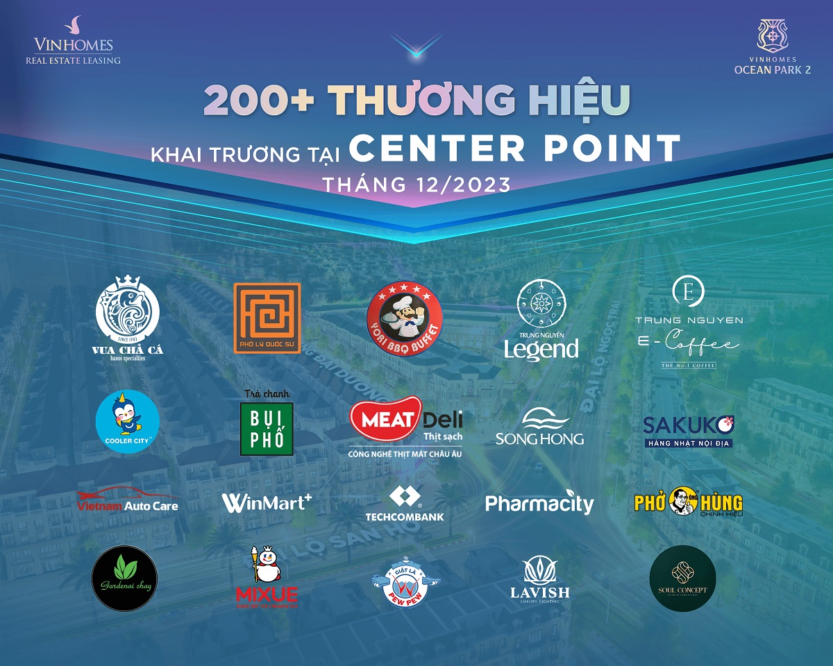 Tổ hợp Center Point thu hút hơn 200 thương hiệu tạo thành điểm đến mua sắm - giải trí sầm uất ngay giữa khu dân cư