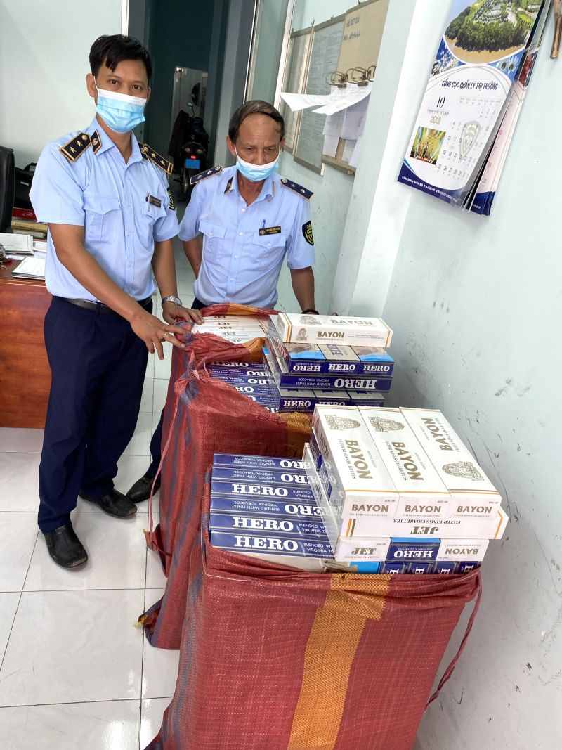 Lô hàng thuốc lá nhập lậu bị lực lượng chức năng tỉnh Tây Ninh thu giữ