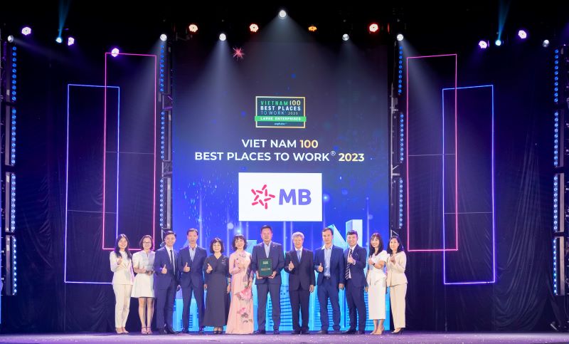 MB nhận giải thưởng Nơi làm việc tốt nhất Việt Nam năm 2023