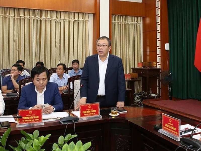 Phó Tổng Giám đốc EVN Phạm Hồng Phương phát biểu tại buổi làm việc