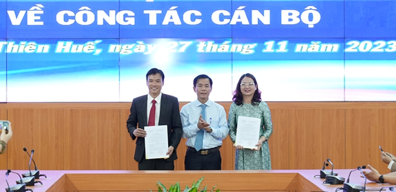 Thừa Thiên Huế: Bổ nhiệm mới Phó Giám đốc Sở Kế hoạch và Đầu tư và Phó Giám đốc Sở Xây dựng