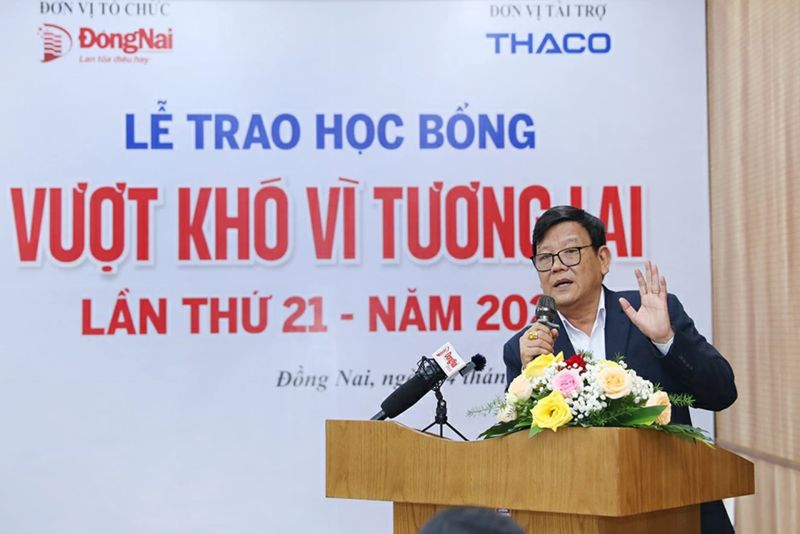 Ông Nguyễn Một - Giám đốc Văn hoá Truyền thông THACO phát biểu tại chương trình.