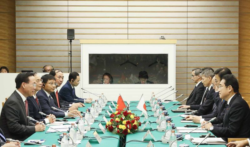 Chủ tịch nước Võ Văn Thưởng và Thủ tướng Kishida Fumio đồng chủ trì hội đàm.
