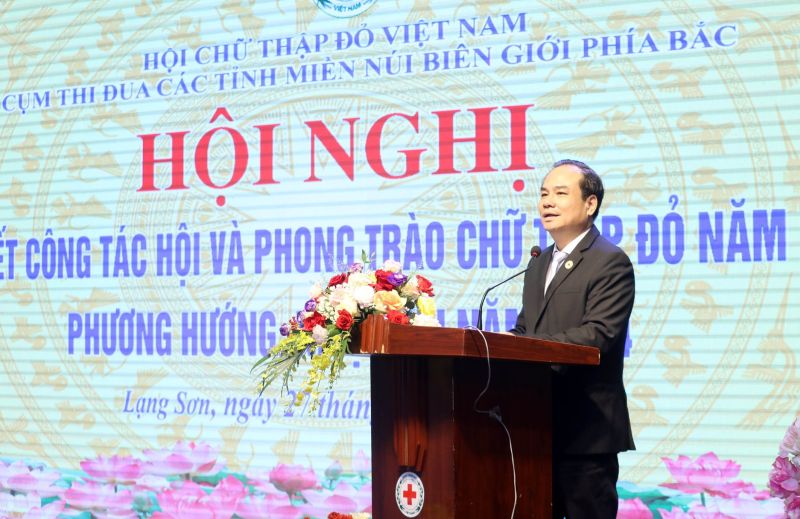 Phó Chủ tịch Hội CTĐ Việt Nam Vũ Thanh Lưu phát biểu chỉ đạo tại hội nghị